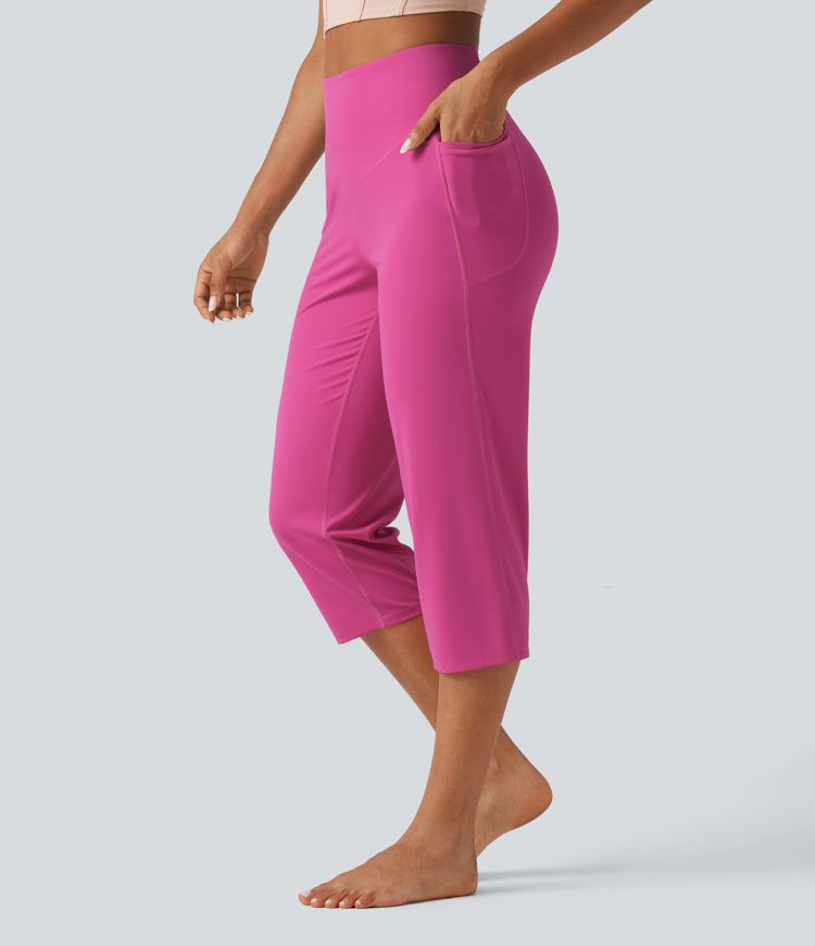 Halara UltraSculpt™ High Waisted Tummy Control Straight Leg Capri Yoga Pants with Pockets Halara UltraSculpt™ High Waisted Tummy Control Straight Leg Capri Yoga Pants with Pockets