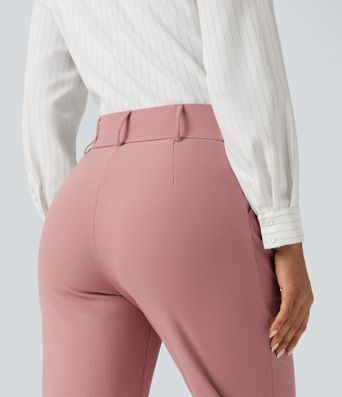 Halara Flex™ High Waisted Tapered Waffle Capri Work Pants with Pockets