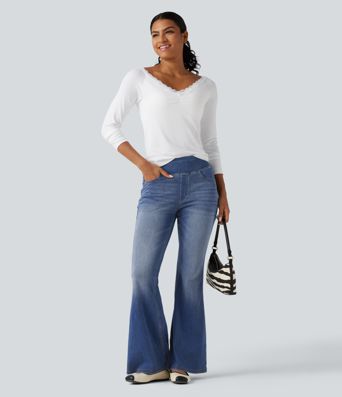 Halara Flex™ High Waisted Casual Flare Jeans with Pockets