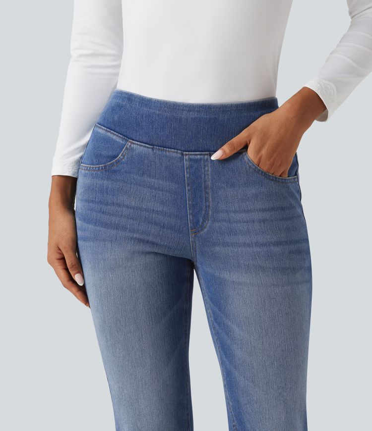 Halara Flex™ High Waisted Casual Flare Jeans with Pockets
