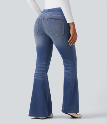 Halara Flex™ High Waisted Casual Flare Jeans with Pockets