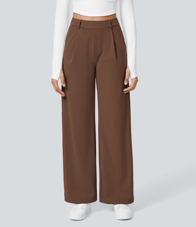 Pantalon tailleur Halara Flex™ DayStretch coupe droite taille haute avec poches