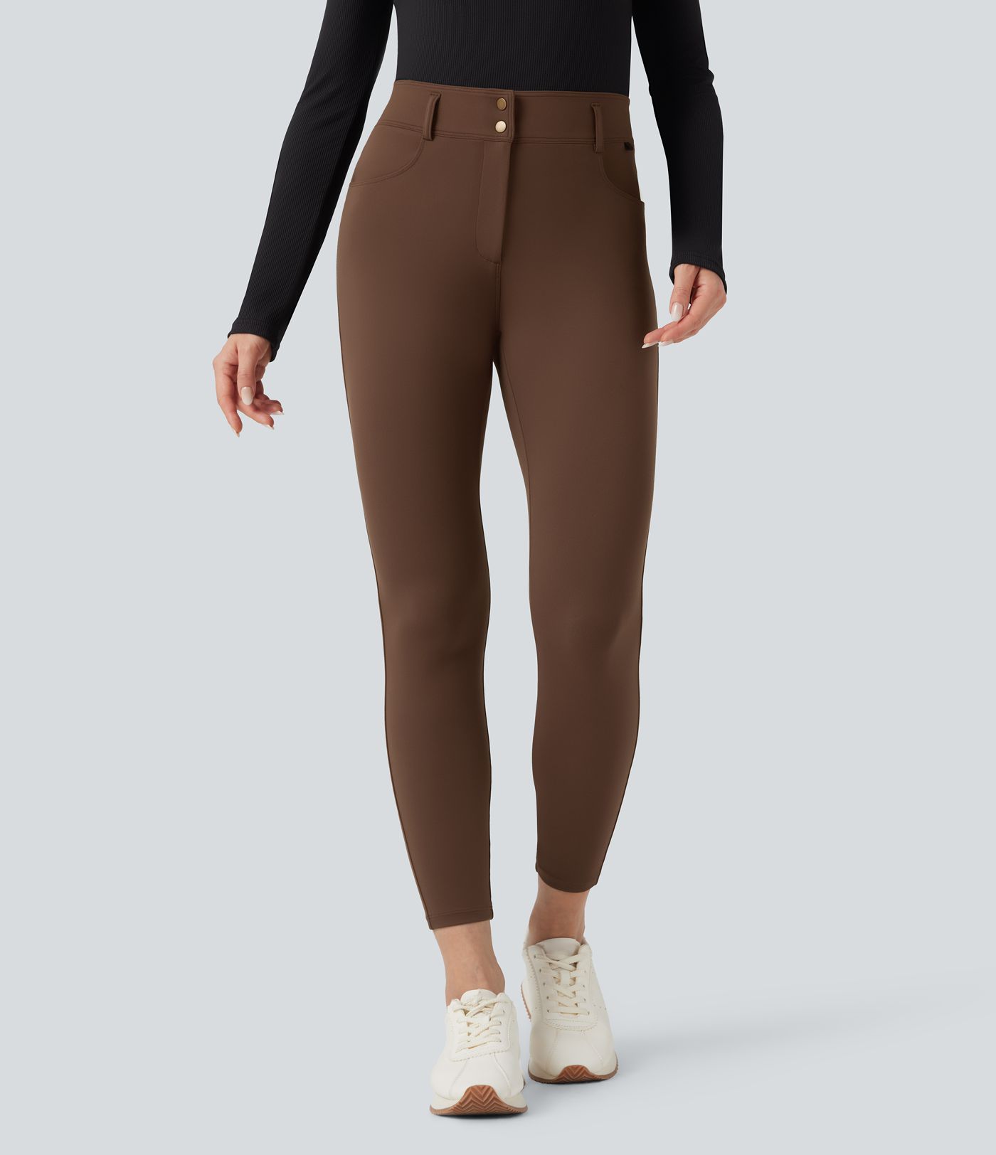 Pantalon ajusté 7/8 taille moyenne DayStretch avec poches