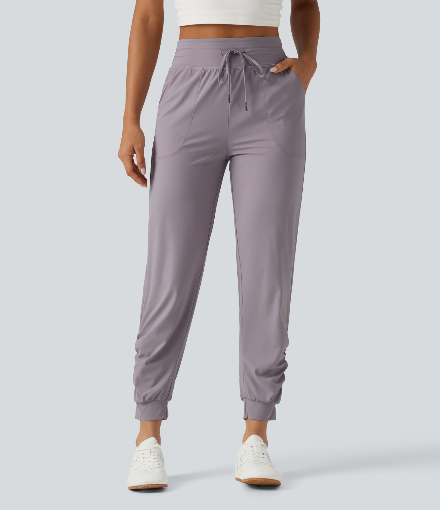Halara UltraSculpt™ High Waisted Drawstring Ruched Yoga Joggers with Pockets Halara UltraSculpt™ High Waisted Drawstring Ruched Yoga Joggers with Pockets