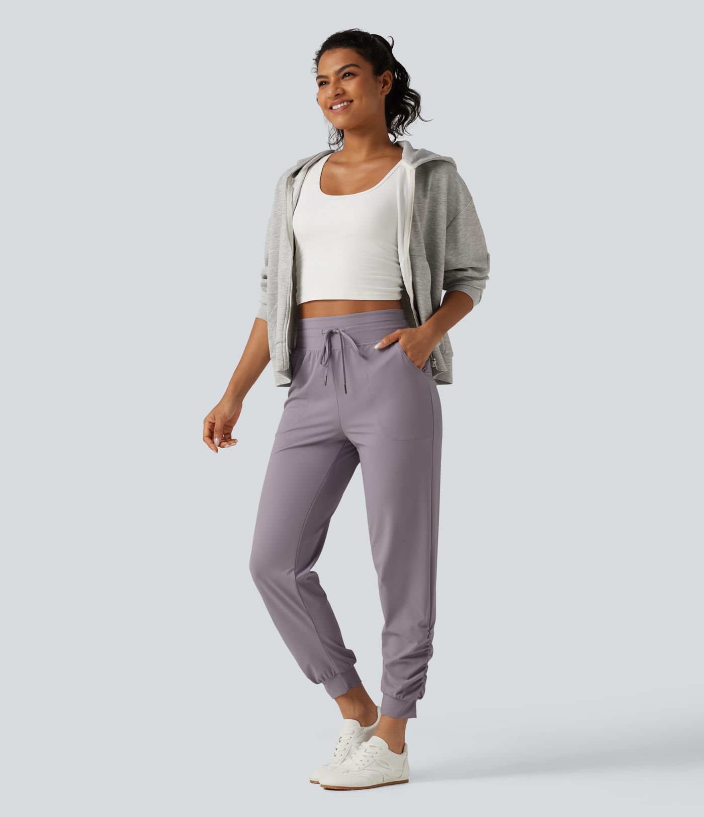 Halara UltraSculpt™ High Waisted Drawstring Ruched Yoga Joggers with Pockets Halara UltraSculpt™ High Waisted Drawstring Ruched Yoga Joggers with Pockets