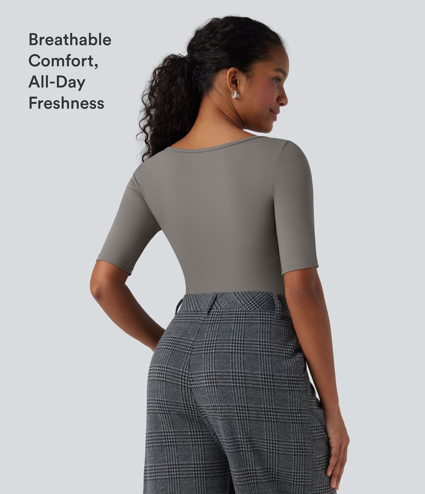 SoftlyZero™ Airy Scoop Neck Short Sleeve InstantCool Work T-Shirt SoftlyZero™ Airy Scoop Neck Short Sleeve InstantCool Work T-Shirt