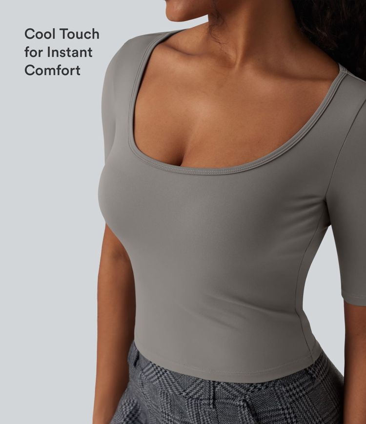 SoftlyZero™ Airy Scoop Neck Short Sleeve InstantCool Work T-Shirt SoftlyZero™ Airy Scoop Neck Short Sleeve InstantCool Work T-Shirt