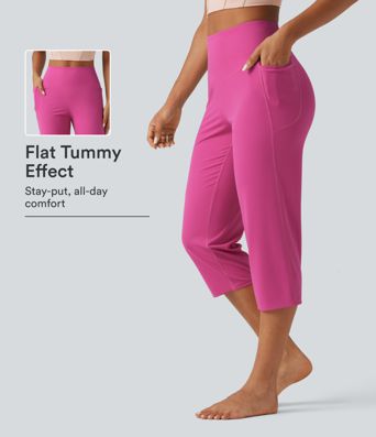 Halara UltraSculpt™ High Waisted Tummy Control Straight Leg Capri Yoga Pants with Pockets Halara UltraSculpt™ High Waisted Tummy Control Straight Leg Capri Yoga Pants with Pockets