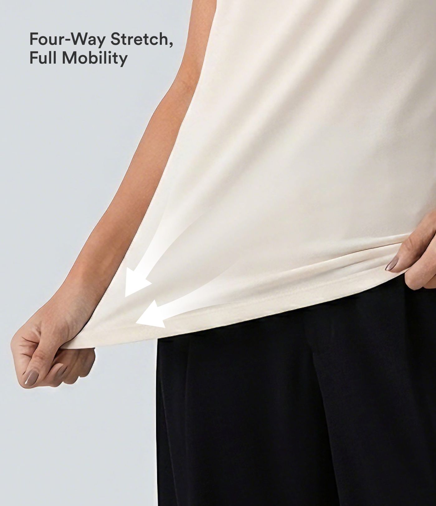 Asymmetric Cowl Neck Short Sleeve Ruched Split Hem Work Blouse
