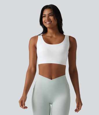 Halara Ultrasculpt™ Medium Support Backless Adjustable Buckle Built-in Bra Training Sports Bra
