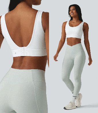 Halara Ultrasculpt™ Medium Support Backless Adjustable Buckle Built-in Bra Training Sports Bra