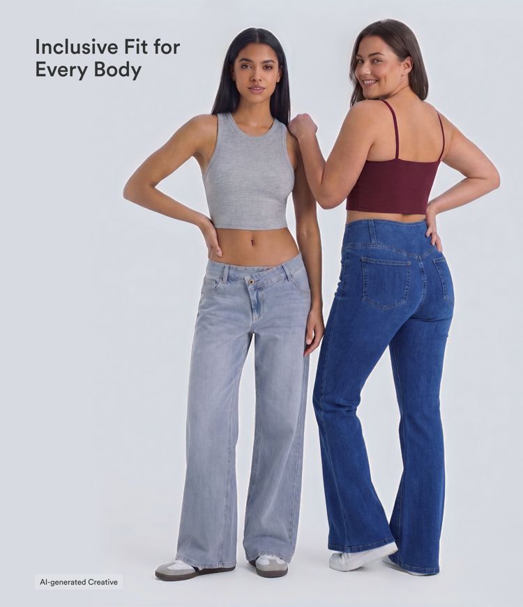Halara Flex™ Asimetrik, düşük belli, fermuarlı cepli, bol geniş paça, yıkanmış günlük kot pantolon Halara Flex™ Asimetrik, düşük belli, fermuarlı cepli, bol geniş paça, yıkanmış günlük kot pantolon