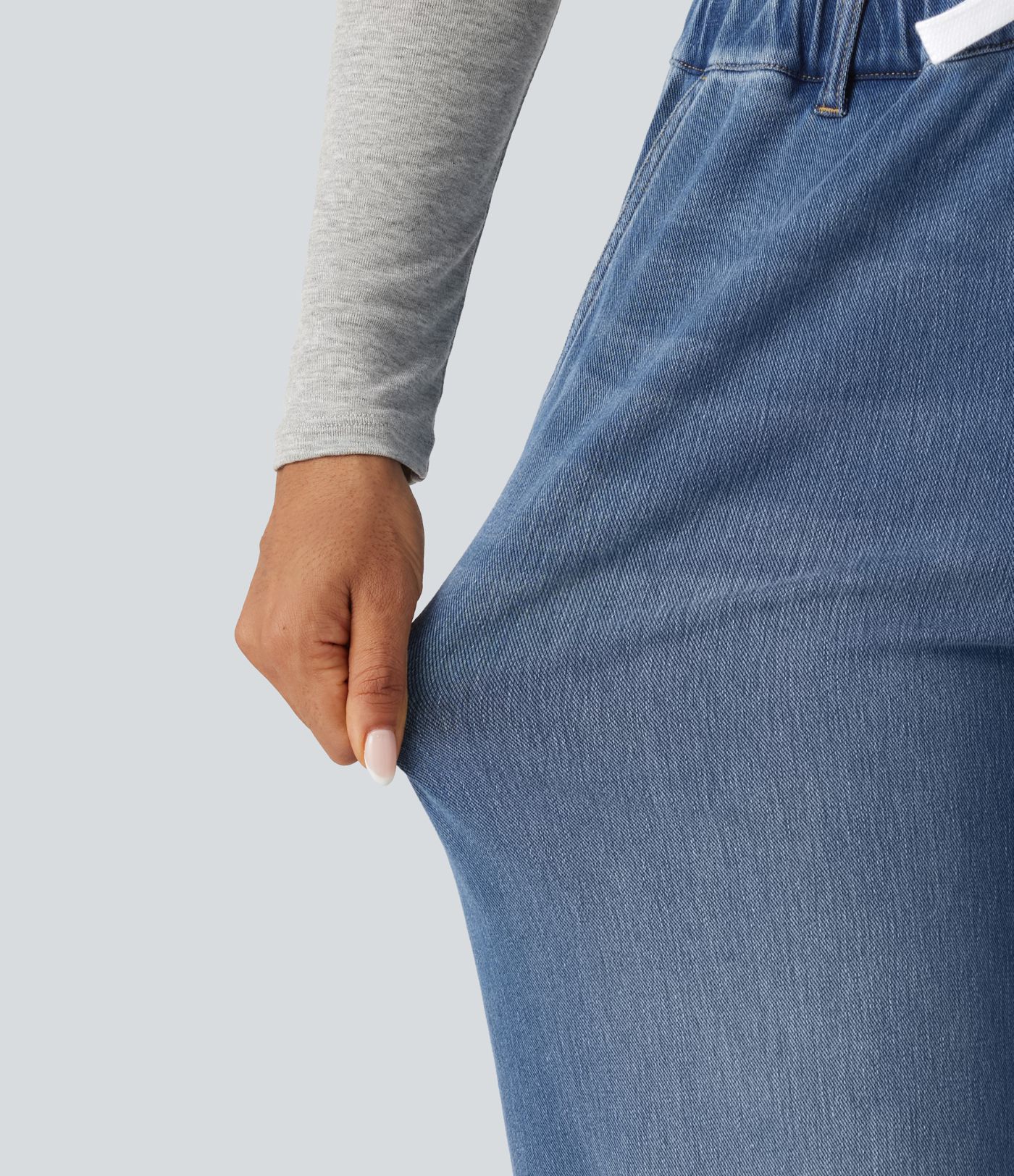 Halara Flex™ Mid Rise Wide Leg Casual Jeans with Pockets