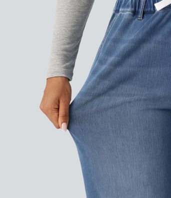 Halara Flex™ Mid Rise Wide Leg Casual Jeans with Pockets
