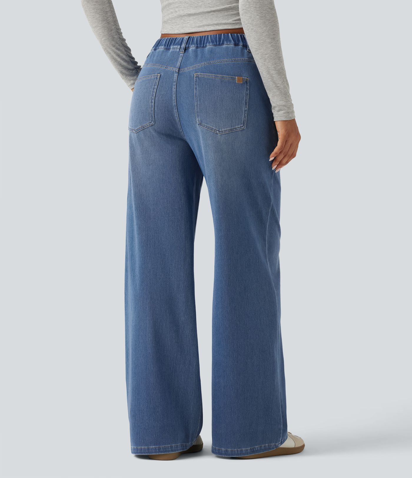 Halara Flex™ Mid Rise Wide Leg Casual Jeans with Pockets
