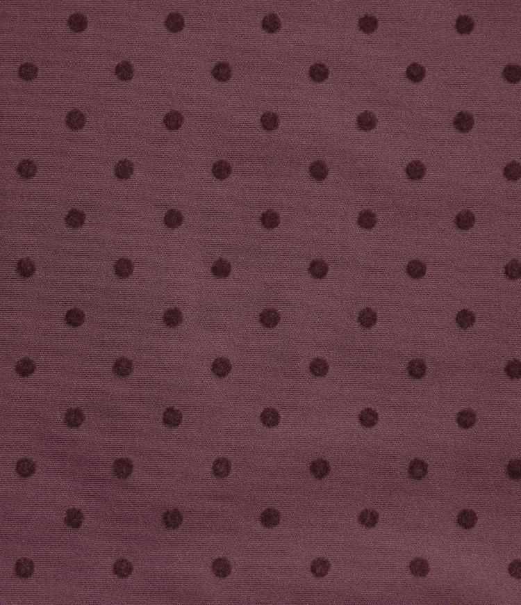Jupe midi taille haute en velours à pois