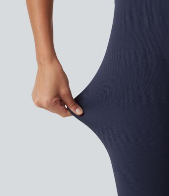 High Waisted Waffle Casual Leggings