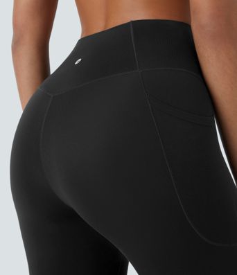 SoftlyZero™ High Waisted Crossover Pocket Capri Yoga Leggings-UPF50+