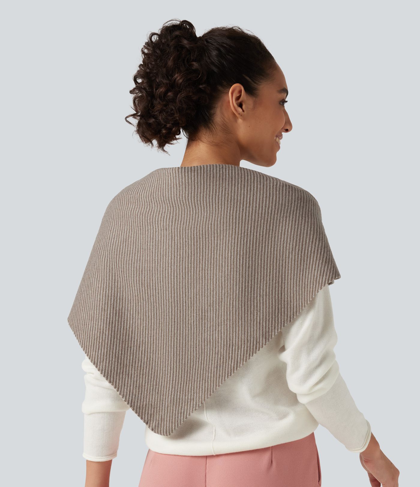 Stripe Sweater Knit Casual Scarf
