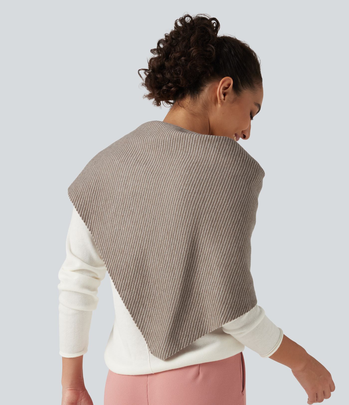 Stripe Sweater Knit Casual Scarf