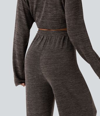 Mid Rise Drawstring Baggy Casual Pants with Pockets