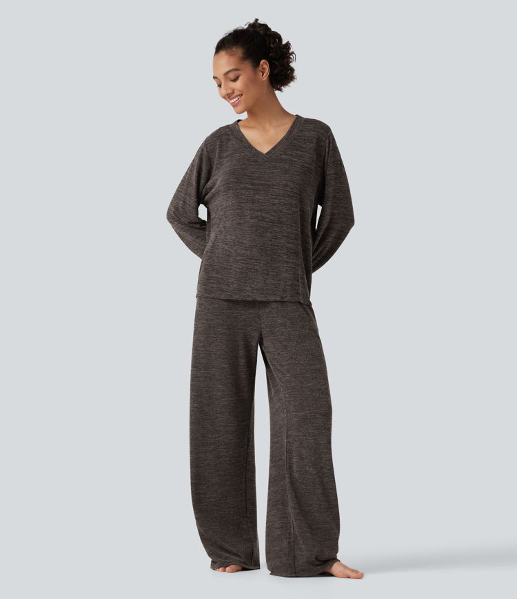 Mid Rise Drawstring Baggy Casual Pants with Pockets