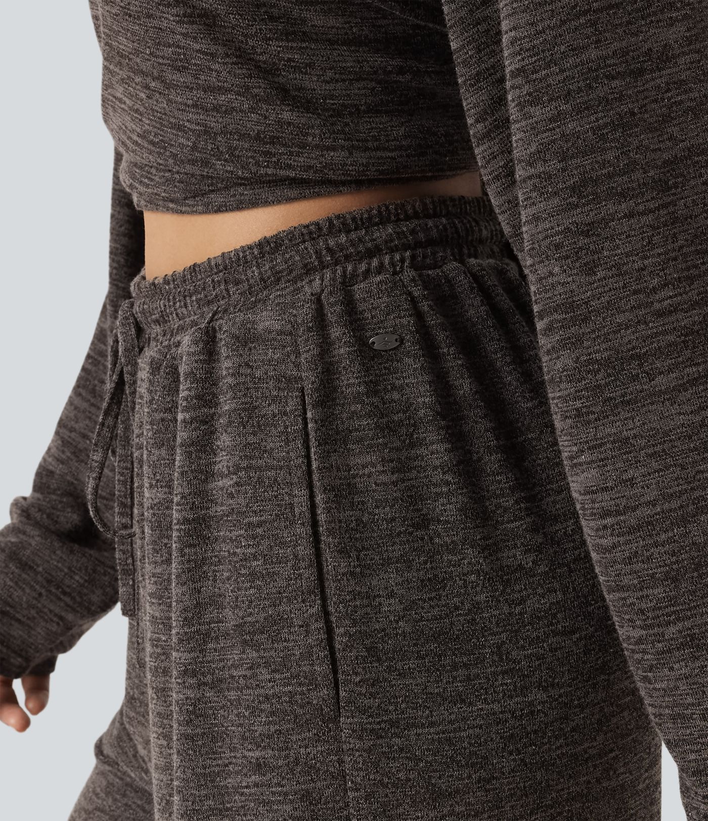 Mid Rise Drawstring Baggy Casual Pants with Pockets