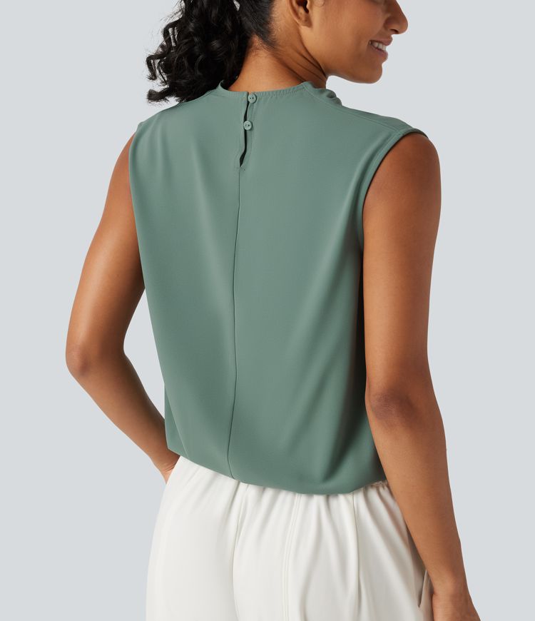Cowl Neck Sleeveless Casual Top