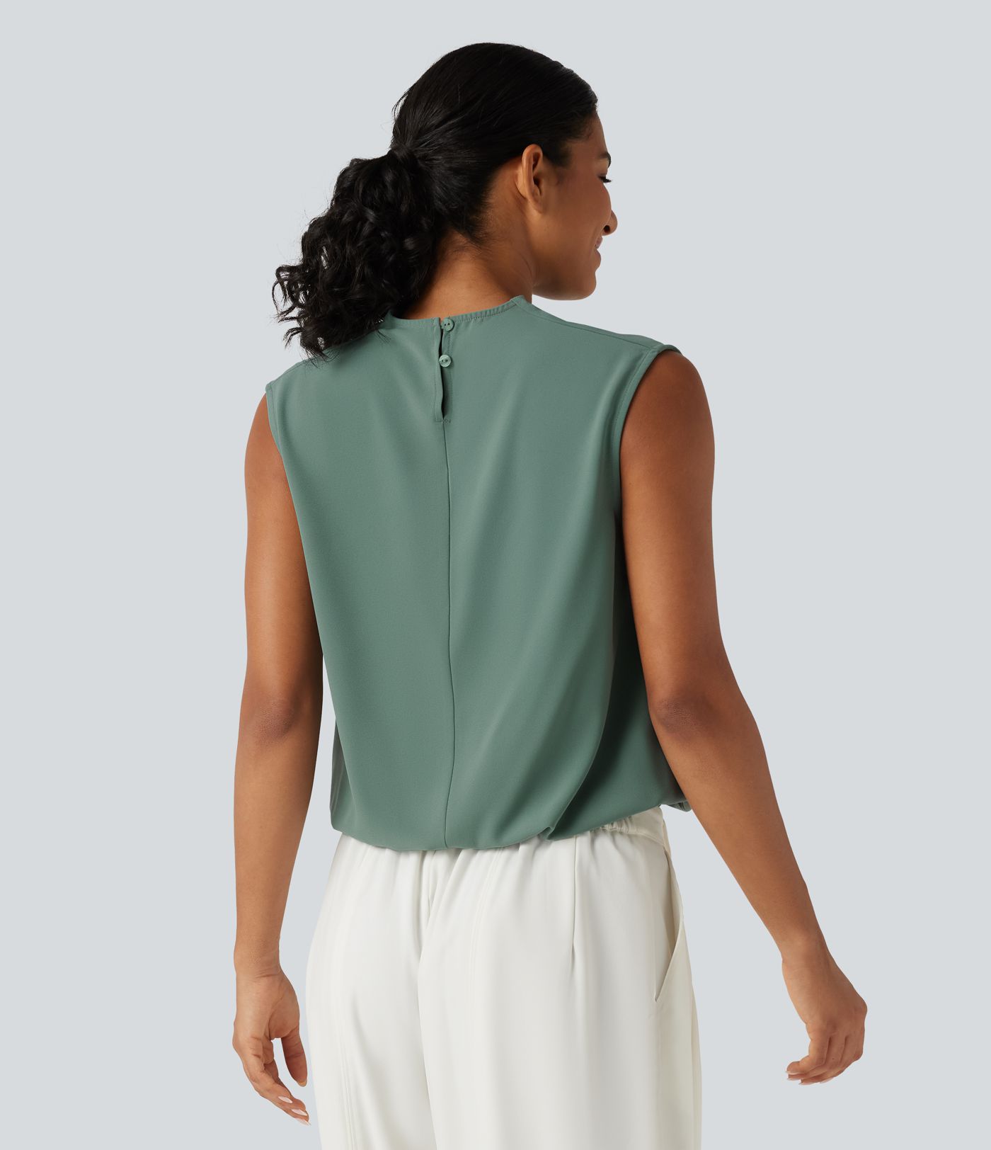 Cowl Neck Sleeveless Casual Top
