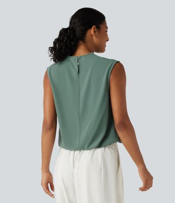Cowl Neck Sleeveless Casual Top
