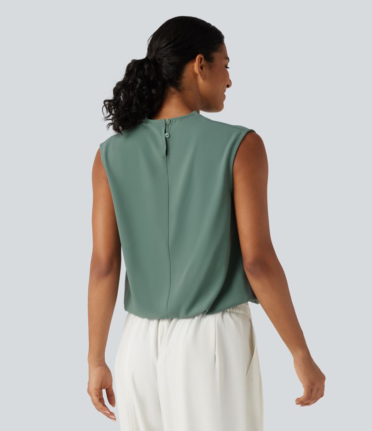 Cowl Neck Sleeveless Casual Top