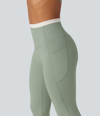 Halara UltraSculpt™ High Waisted Tummy Control Color Block Skinny Yoga Leggings with Pockets Halara UltraSculpt™ High Waisted Tummy Control Color Block Skinny Yoga Leggings with Pockets