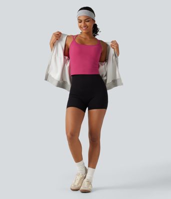 Lässiges Tanktop mit U-Ausschnitt, integriertem BH, überkreuztem Rückenausschnitt und InstantCool - schnelltrocknend, UPF50+ Lässiges Tanktop mit U-Ausschnitt, integriertem BH, überkreuztem Rückenausschnitt und InstantCool - schnelltrocknend, UPF50+