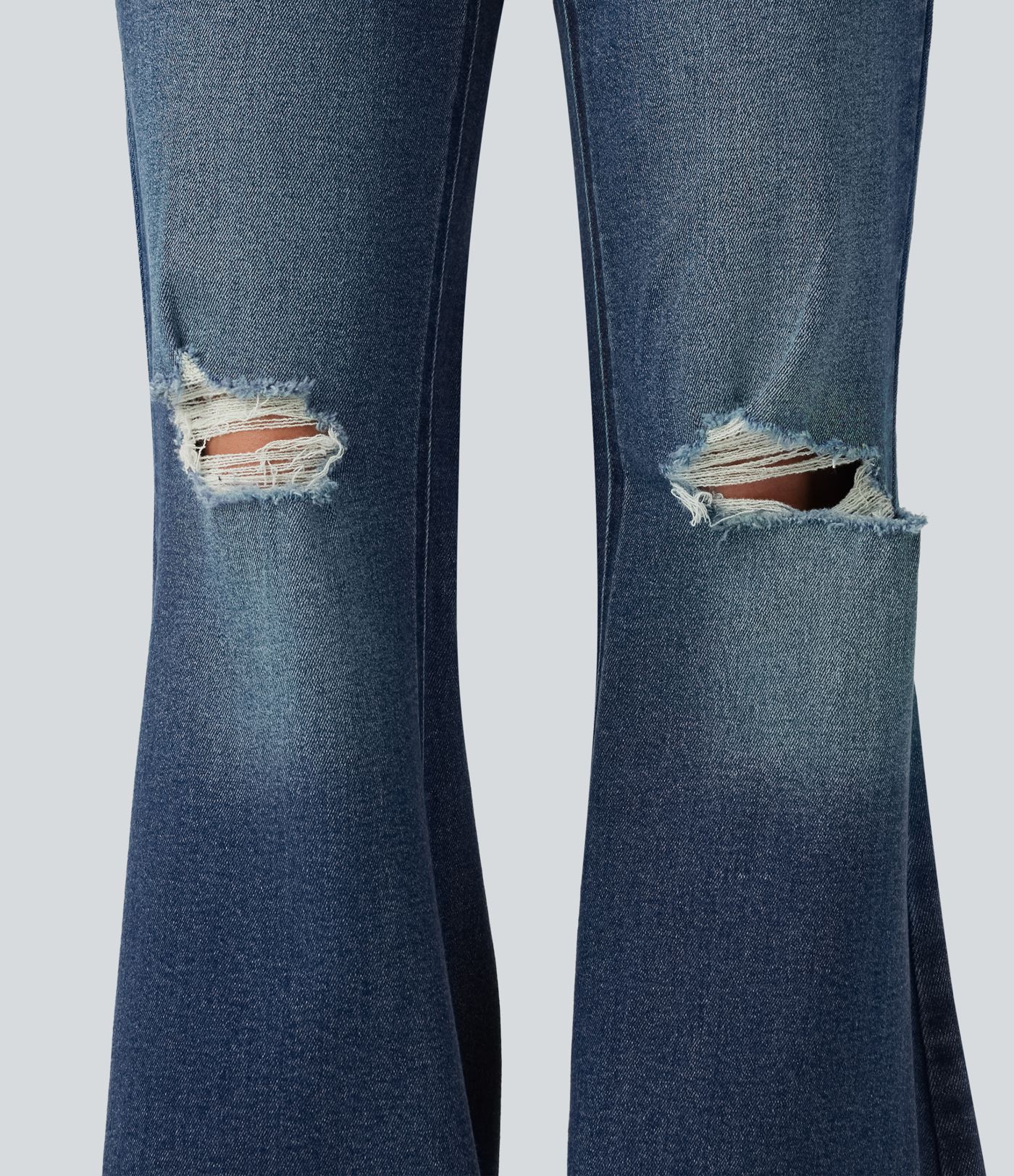 Jean flare décontracté taille basse avec poches