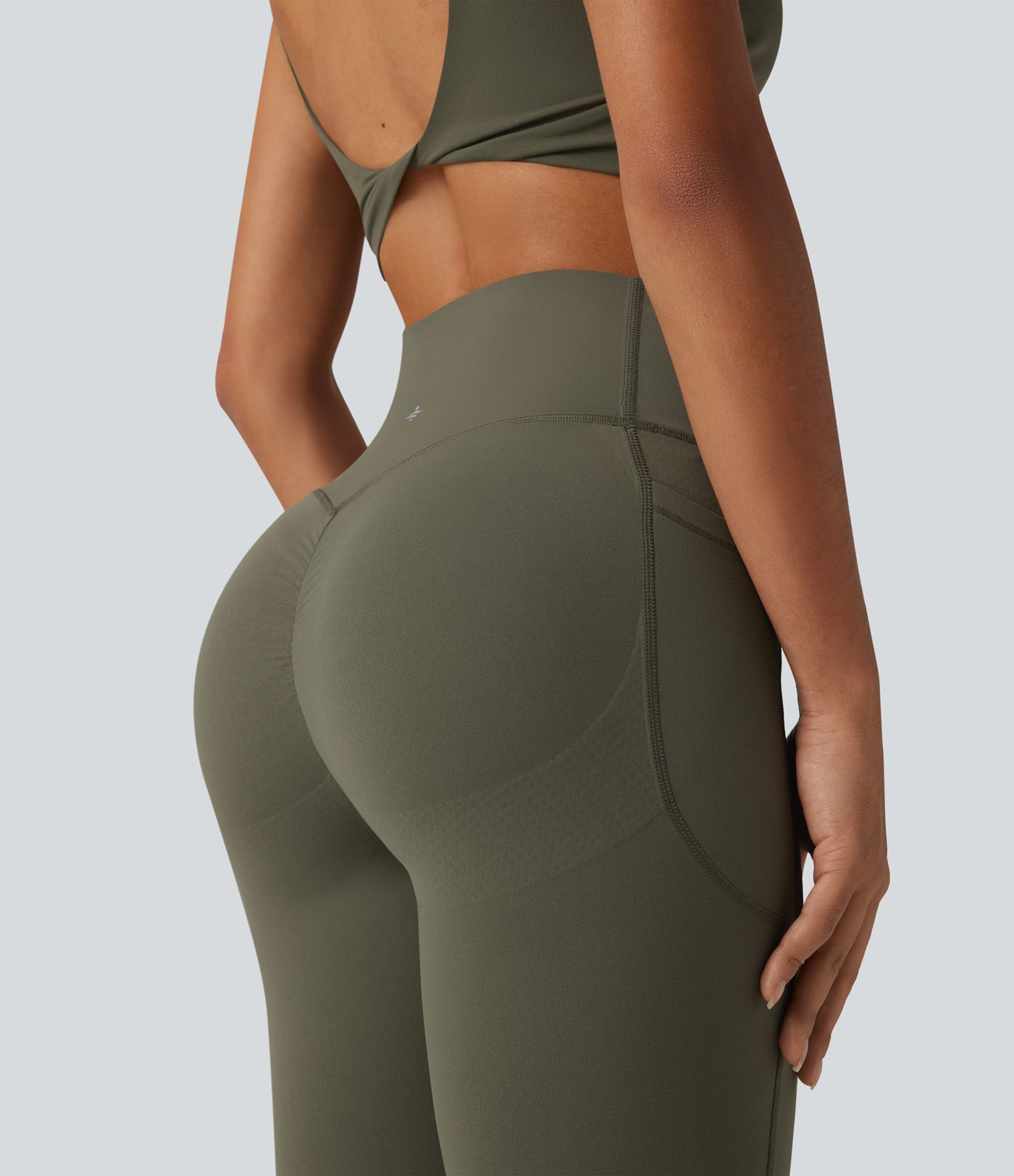 Halara UltraSculpt™ High Waisted Crossover Scrunch Butt Lifting Tummy Control Shaping Yoga Flare Leggings with Pockets Halara UltraSculpt™ High Waisted Crossover Scrunch Butt Lifting Tummy Control Shaping Yoga Flare Leggings with Pockets