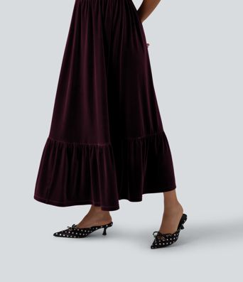 Square Neck Tie Front Flowy Midi Casual Slip Milkmaid Dress Square Neck Tie Front Flowy Midi Casual Slip Milkmaid Dress