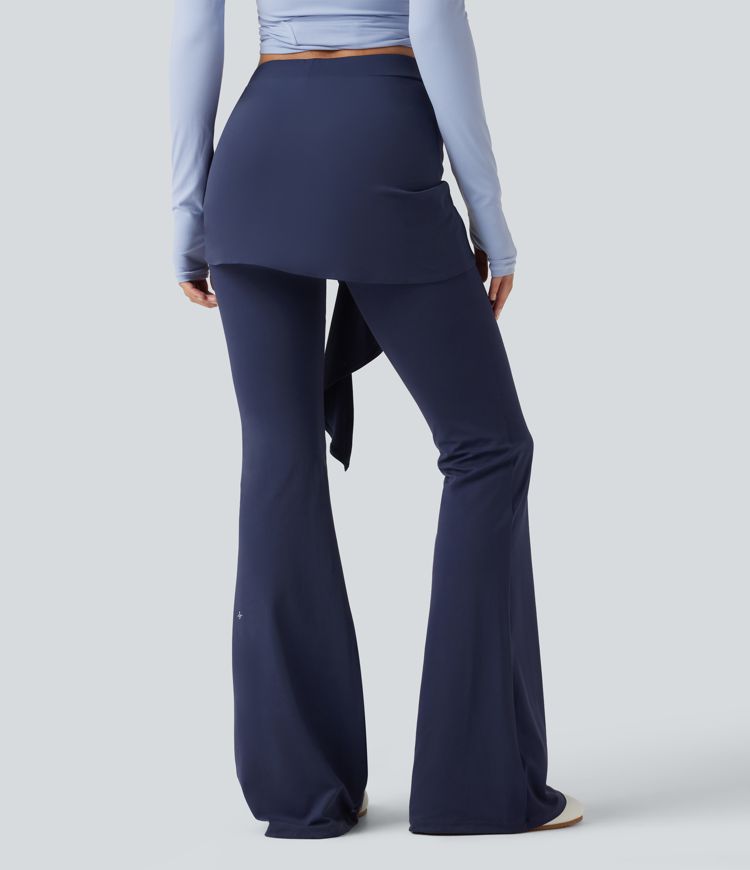 SoftlyZero™ - Flare-Tanz-Leggings mit mittelhohem Bund, und Bindeband vorne - UPF50+