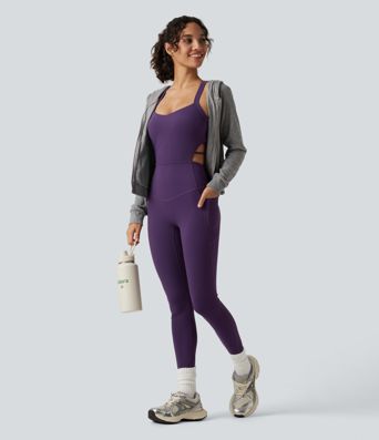 Halara UltraSculpt™ Built-in Bra Tummy Control Workout Jumpsuit with Pockets-Easy Peezy Edition Halara UltraSculpt™ Built-in Bra Tummy Control Workout Jumpsuit with Pockets-Easy Peezy Edition