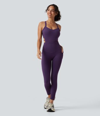 Halara UltraSculpt™ Built-in Bra Tummy Control Workout Jumpsuit with Pockets-Easy Peezy Edition Halara UltraSculpt™ Built-in Bra Tummy Control Workout Jumpsuit with Pockets-Easy Peezy Edition