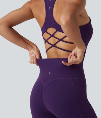 Halara UltraSculpt™ Built-in Bra Tummy Control Workout Jumpsuit with Pockets-Easy Peezy Edition Halara UltraSculpt™ Built-in Bra Tummy Control Workout Jumpsuit with Pockets-Easy Peezy Edition