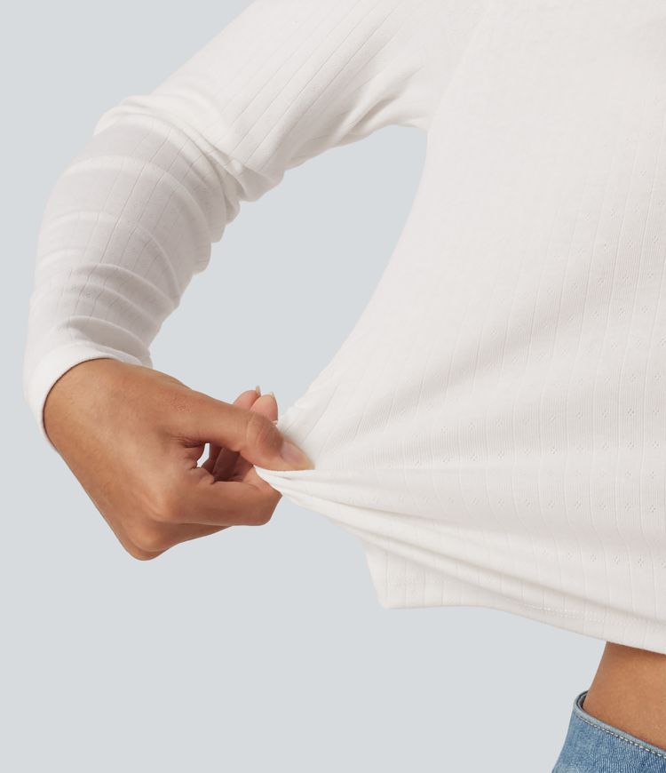 V Neck Long Sleeve Ruched Casual T-Shirt