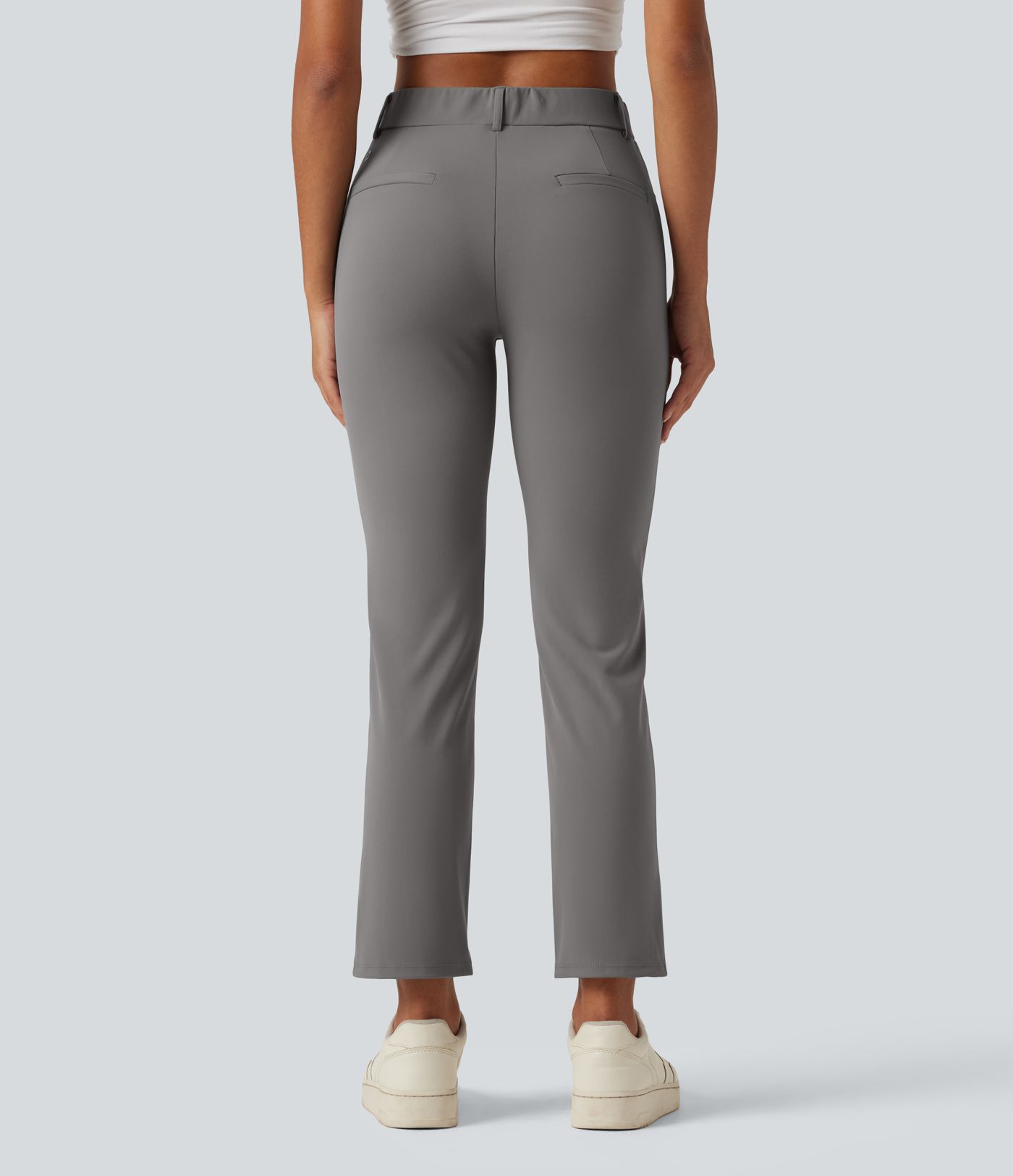 Mid Rise Casual Pants with Pockets Mid Rise Casual Pants with Pockets