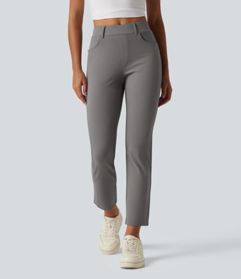 Mid Rise Casual Pants with Pockets Mid Rise Casual Pants with Pockets