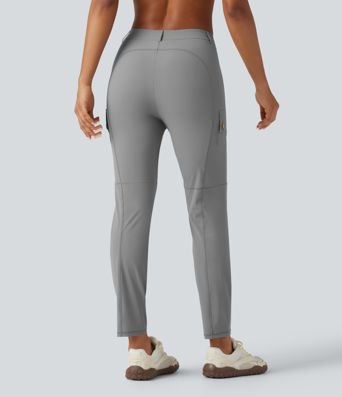 High Waisted Solid InstantCool Skinny Hiking Cargo Pants with Pockets