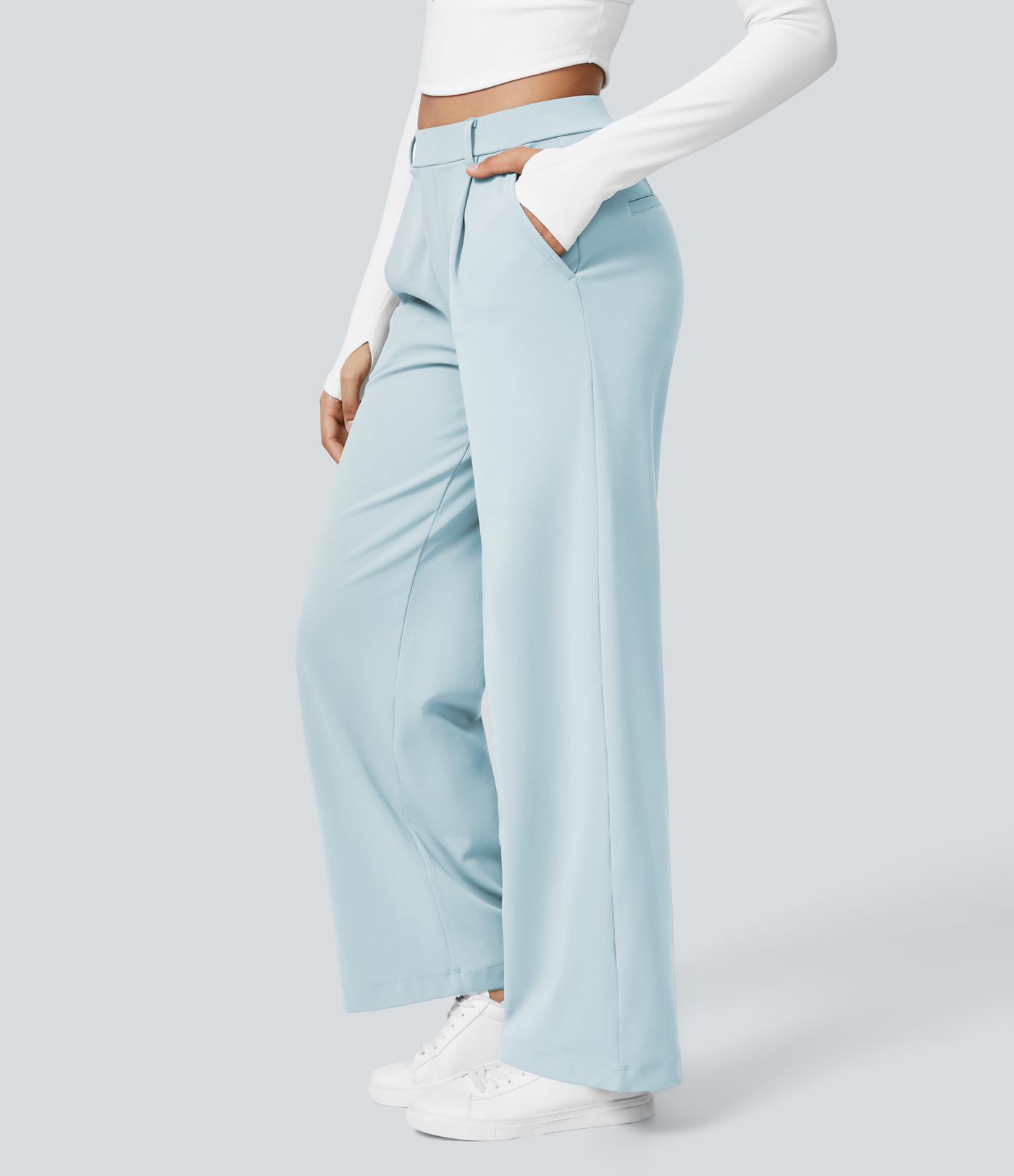 Halara Flex™ DayStretch High Waisted Pocket Straight Leg Work Pants Halara Flex™ DayStretch High Waisted Pocket Straight Leg Work Pants