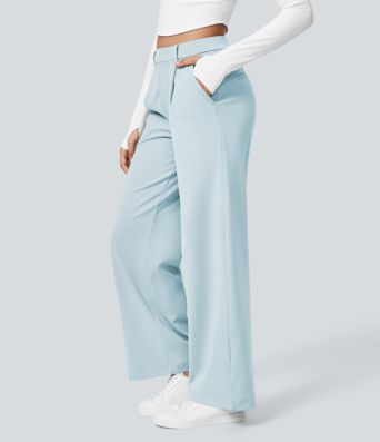 Halara Flex™ DayStretch High Waisted Pocket Straight Leg Work Pants Halara Flex™ DayStretch High Waisted Pocket Straight Leg Work Pants