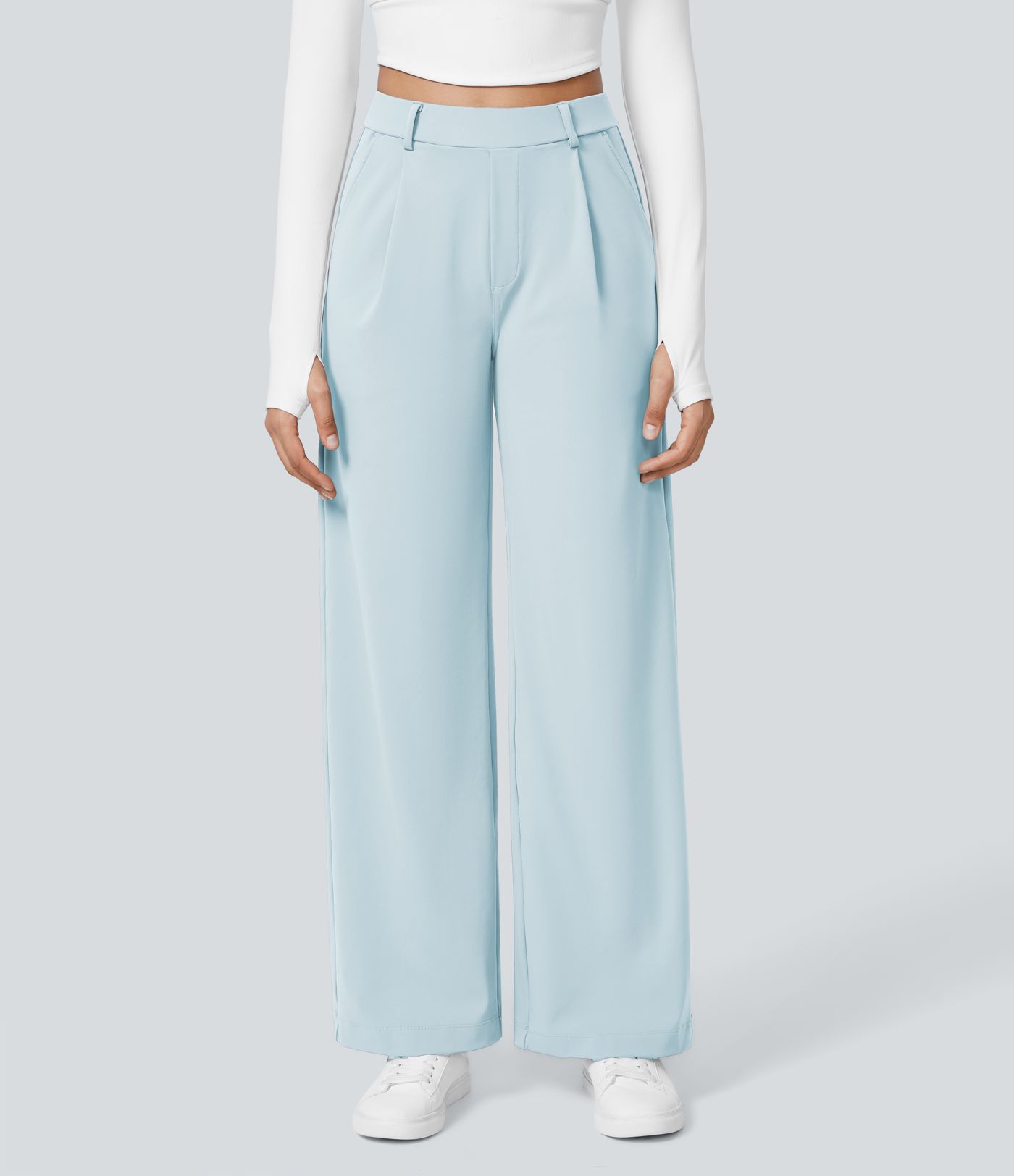 Halara Flex™ DayStretch High Waisted Pocket Straight Leg Work Pants Halara Flex™ DayStretch High Waisted Pocket Straight Leg Work Pants