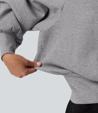 Round Neck Bubble Long Sleeve Casual Sweatshirt Round Neck Bubble Long Sleeve Casual Sweatshirt