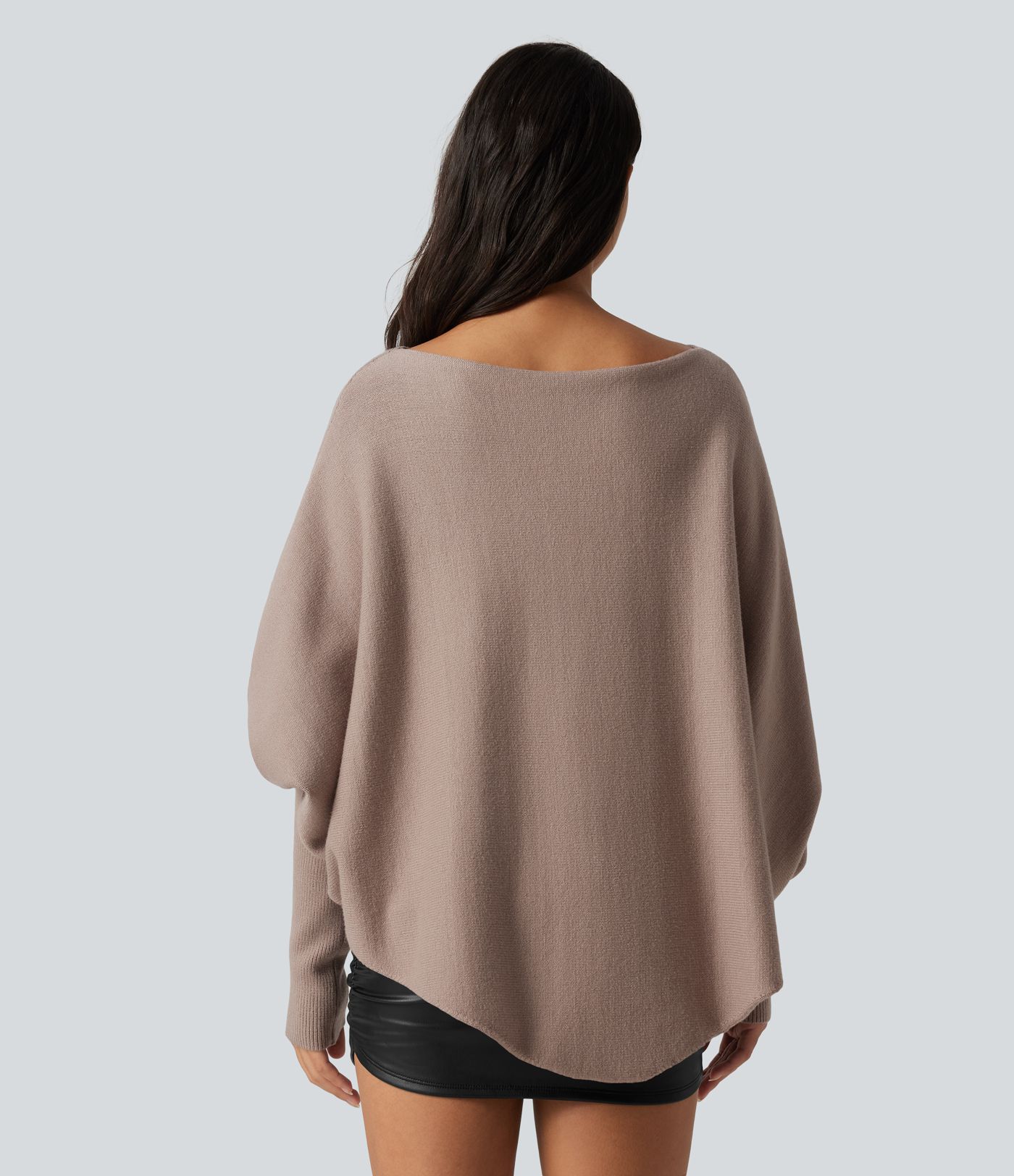 Batwing Long Sleeve Asymmetric Hem Casual Jumper Batwing Long Sleeve Asymmetric Hem Casual Jumper
