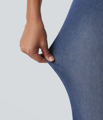 Halara Flex™ - Lässige Jeans mit niedrigem Bund und mehreren Taschen